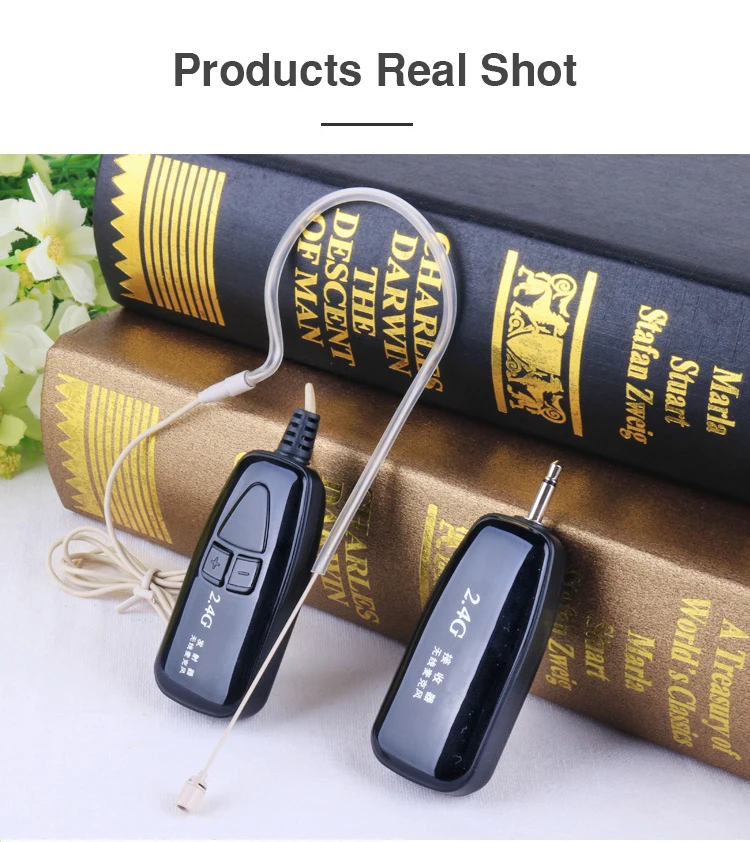 Ear Hook 2.4G Wireless Microphone Lavalier Lapel Skin Color Microphones Invisiable Headset MIC for Voice Amplifier Speaker