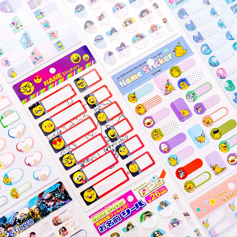 1 шт. новая наклейка с мультяшным названием водостойкая цветная творческая