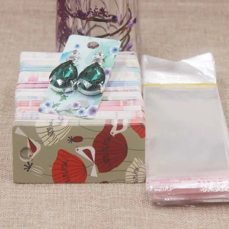 Бирка для сережек с белым мраморным рисунком 4 Х9 см бирка из крафтовой бумаги