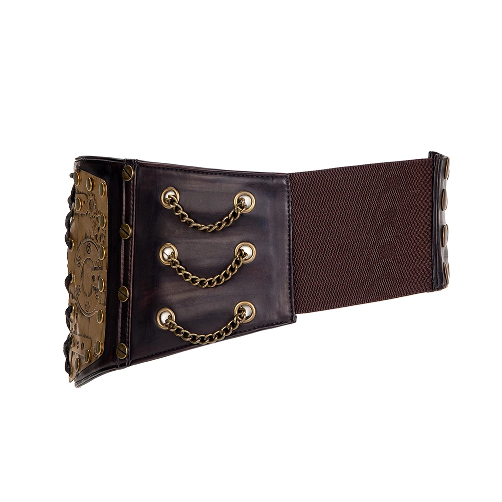 Gear Duke модные ремни женские готические стимпанк Cincher на шнуровке пояс винтажный пояс классический широкий эластичный пояс