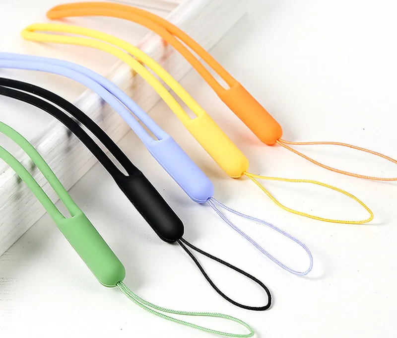 

15PCS/LOT Liquid Silicon Cell Phone Lanyard Strap Colorful Flexible Wrist Straps For Phones U disk MP3 Camera