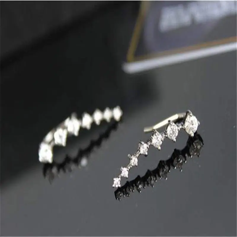 Fashion Bar Shape Crystal Climbers Earrings for Women Charm Crystals Stud Jewelry Female | Украшения и аксессуары