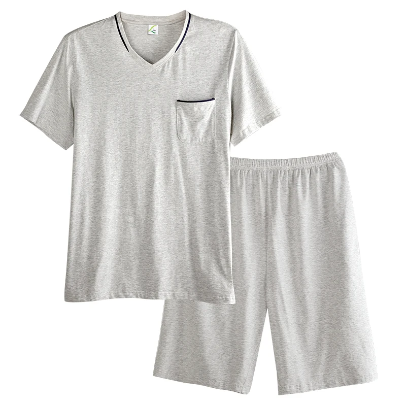 Для мужчин летние пижамы с коротким рукавом набор cool сна и гостиная большие