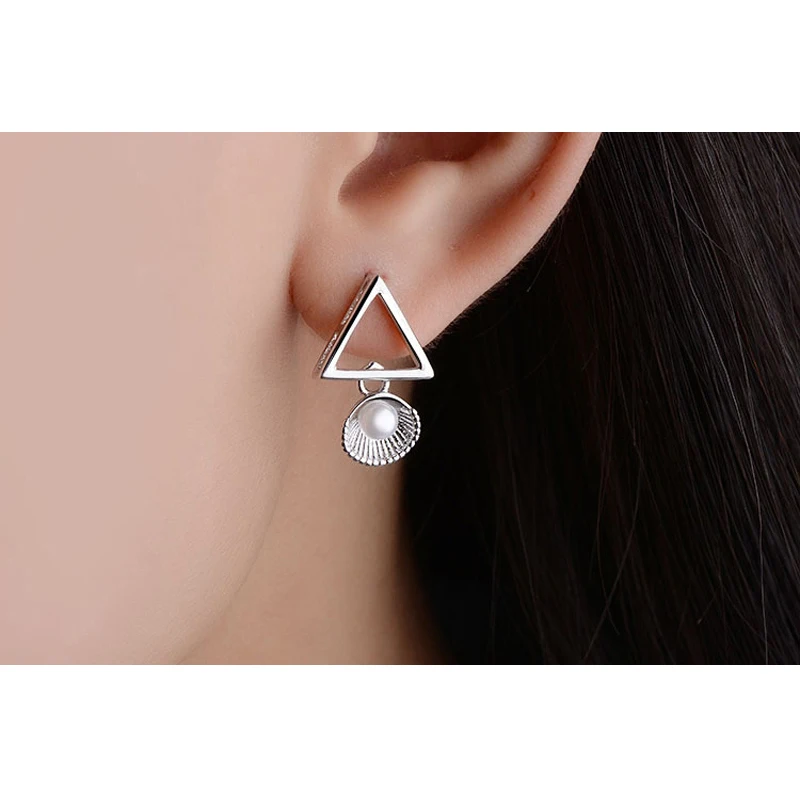 Женские серьги модные ювелирные украшения Пресноводный Жемчуг асимметричные