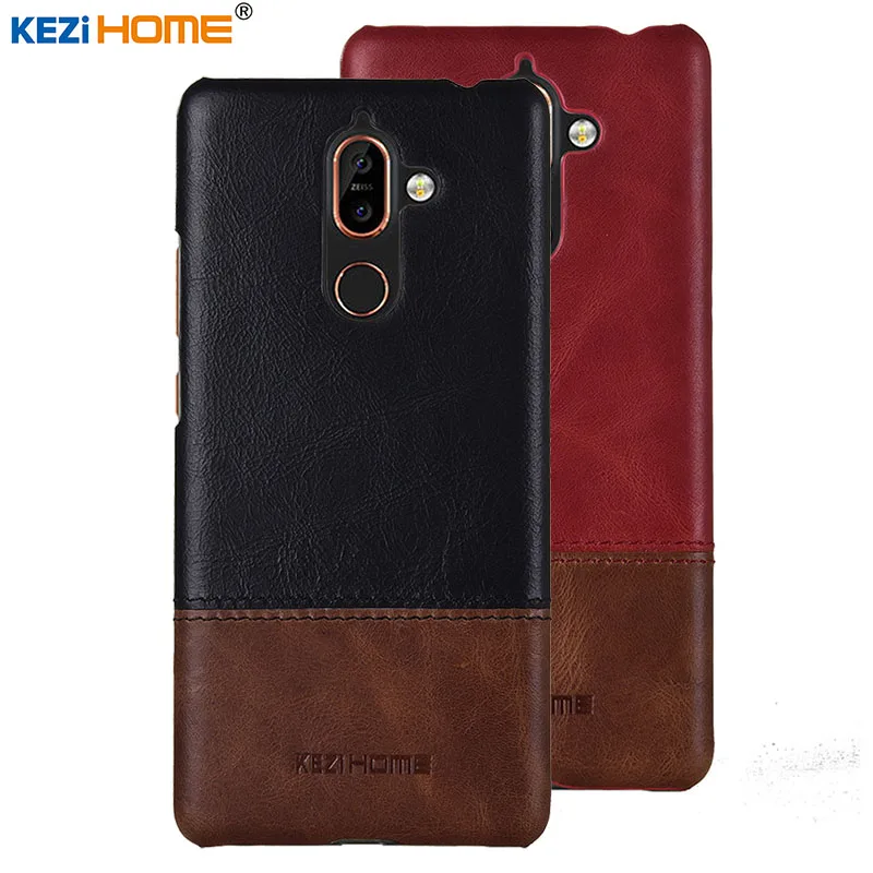 Чехол для Nokia 7 Plus KEZiHOME роскошный Твердый чехол из натуральной кожи популярного