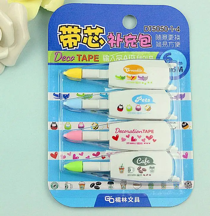 1 шт. Kawaii фрукты Клубника пресс тип декоративные пластиковые коррекционные ленты корректор Канцтовары офисный школьный поставка подарки