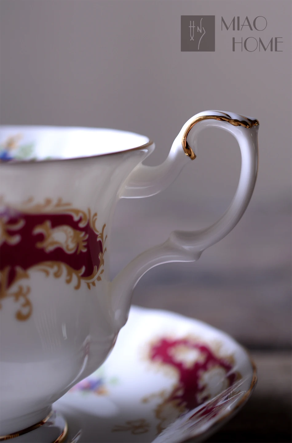 Бесплатная доставка Главная миледи элегантный чашки кофе и блюдце костяной 24 К