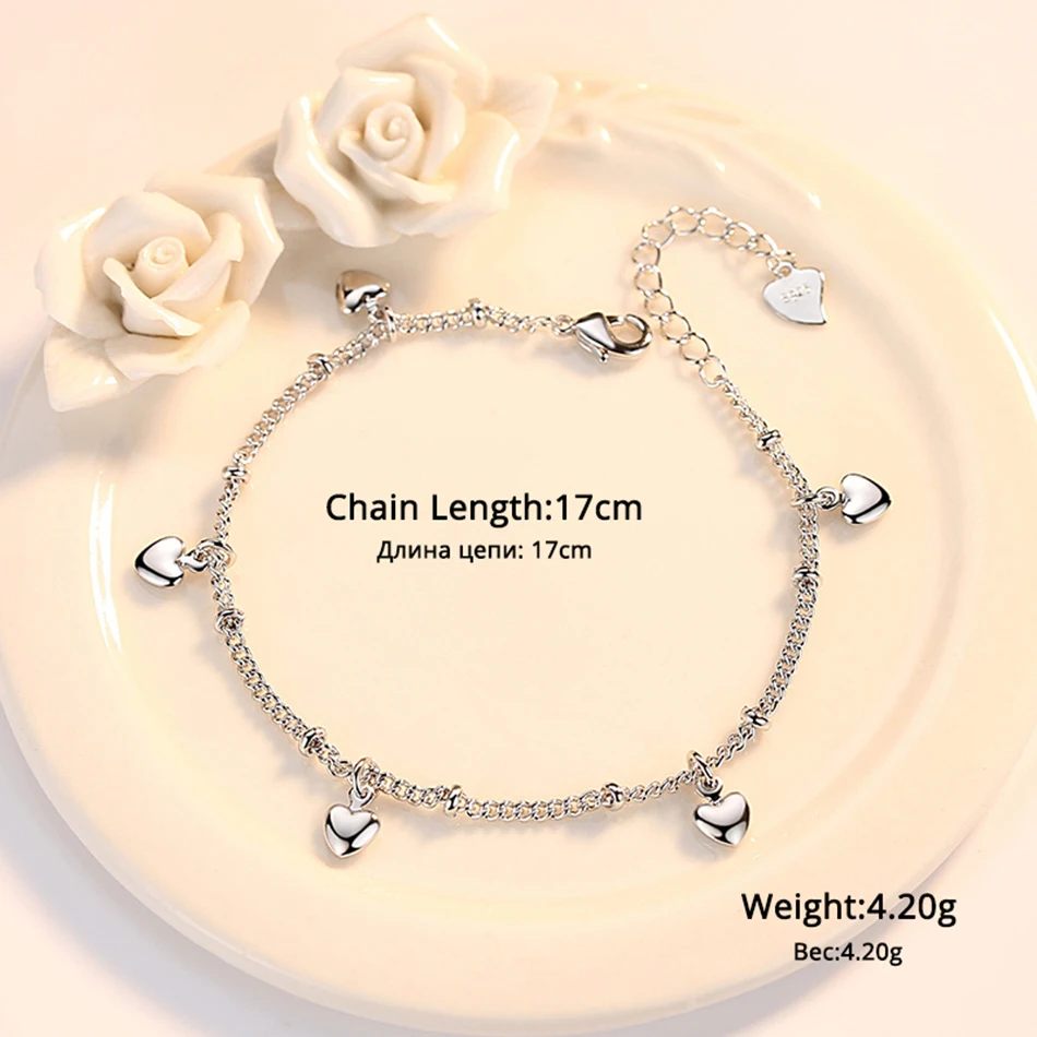 ORSA JEWELS 925 Браслеты стерлингового серебра для Для женщин сердечными амулетами AAA ослепительно CZ Женская мода вечерние ювелирные изделия подарок ASB02