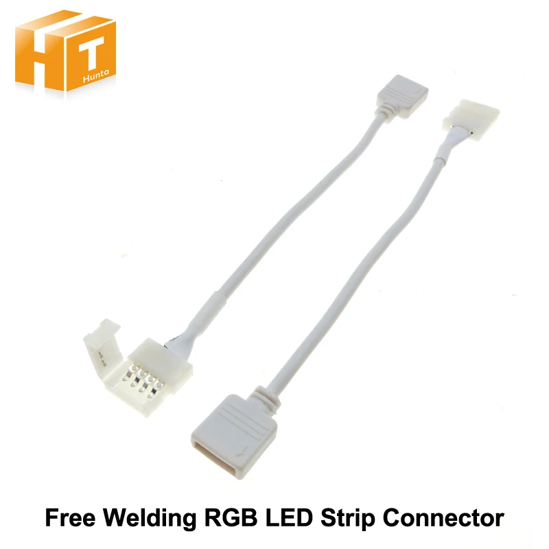 Бесплатная Сварка RGB Светодиодная лента разъем 4pin 10 мм 5 шт./лот|connector wire|connector