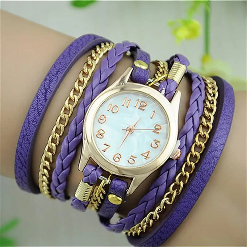 Новая мода сплава Искусственная кожа ретро Винтаж Красочные Многослойные