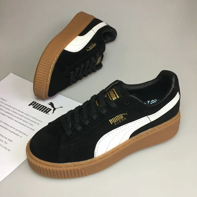 2018 обувь Puma puma толстый бархат подшитая на платформе для мужчин и женщин черный
