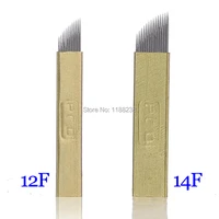 50pcs 1214 pin flat blades for manual permanent makeup eyebrow pen professional tattoo equipment supply free shipping