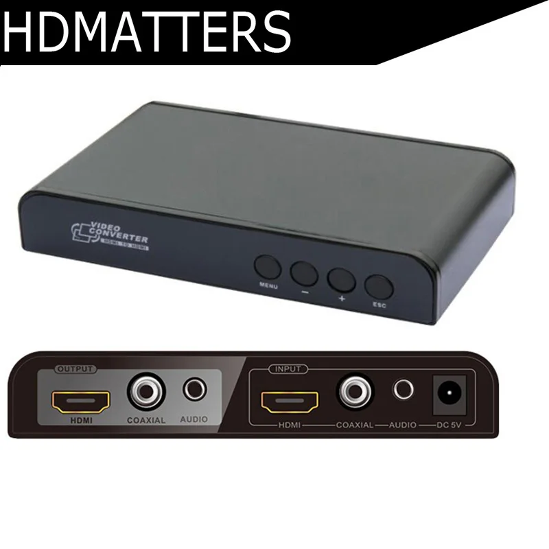 Hdthings HDMI вверх и вниз скалер с цифровым коаксиальным аудио стерео вход выход |