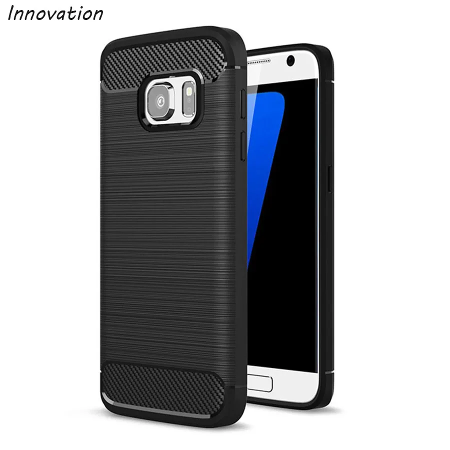 Инновационный Мягкий силиконовый чехол из углеродного волокна ТПУ для Samsung Galaxy S6