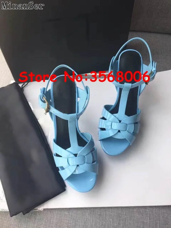 Best-selling Patent Leather Original Women Buckle Strap Sandals Shoes Sexy Wedding Party Dress High Heels Pumps | Обувь