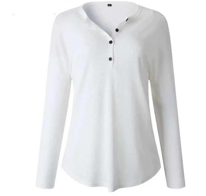 Knitting pullover Button V Neck Sweater Women Autumn Winter 2019 Jumper Female Top White Long Sleeve Cotton Knitwear Clothes | Женская