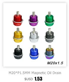 M12* P1.5MM Магнитная дренажная масляная пробка Магнитная сливная гайка масляный дренажный болт сливная пробка для большинства автомобилей с M12* P1.5MM