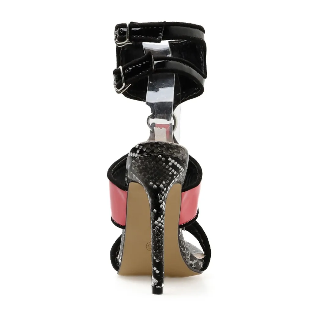 SAGACE/женские очаровательные пикантные босоножки на тонком высоком каблуке в