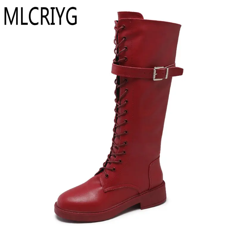 2018 новый тренд женские оксфорды ботинки Мартенс осенние сапоги до колена из