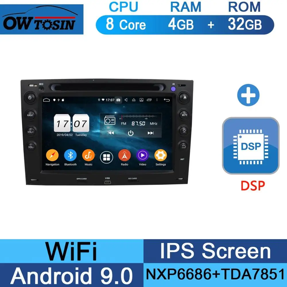 32G DSP " ips 8 ядерный 4G+ 64G Android 9,0 автомобильный dvd-плеер для Renault Megane 2 ii 2003 2004 2005 2006 2007 2008 2009 CarPlay мультимедиа - Цвет: 32G DSP