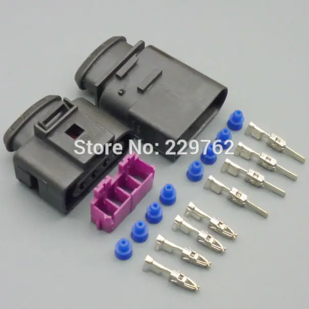 Shhworld sea1sets 4pin 1J0973724 1J0973824 4 пути автомобильный Водонепроницаемый Электрический разъем Ремонтный комплект чехол для audi для VW