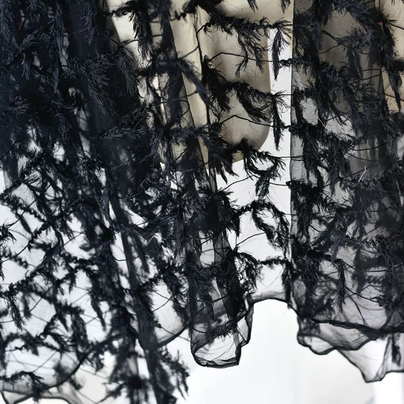 2 метра белый черный сетка швейцарская вуаль кружево Высокое качество перо узор