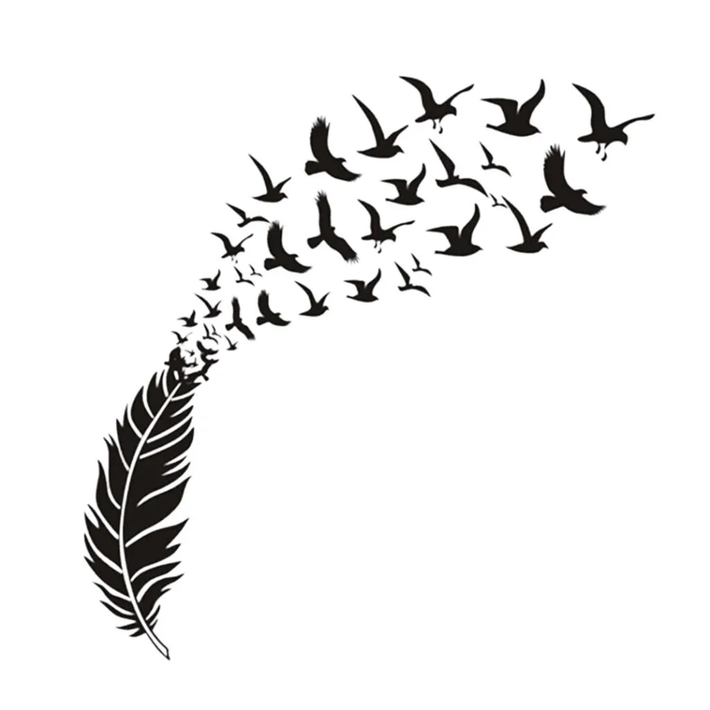 Наклейки настенные наклейки DIY Летающие птицы художественные виниловые Съемные