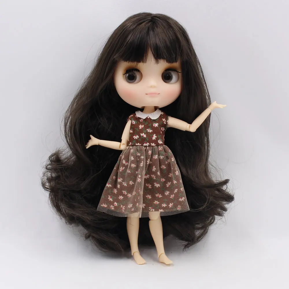 DBS middie blyth doll 1/8 20cm black hair with bangs joint body matte face gift toy BL950 | Dolls