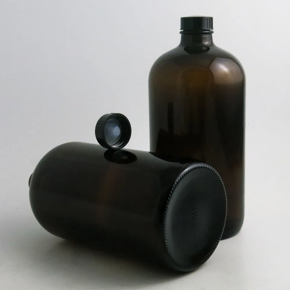 2 шт. многоразовые круглые стеклянные бутылки объемом 1000 мл 33 унции | Красота и