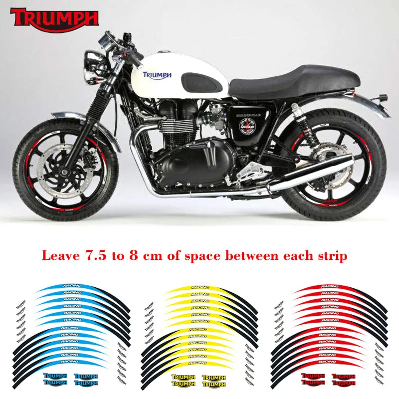 Лидер продаж наклейка на передний и задний край мотоцикла TRIUMPH 17 дюймов наклейки
