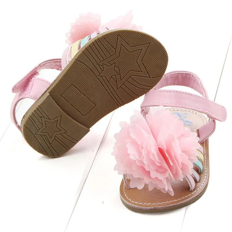 Детские сандалии с цветочным рисунком обувь для маленьких принцесс девочек sandalia