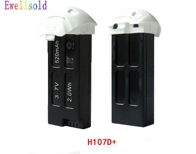 

Ewellsold FPV X4 Plus батарея H107D + батарея 3,7 V 520mAh FPV X4 Plus запасные части 2 шт Бесплатная доставка