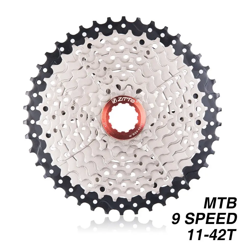 9S 42T 9 Скорость 11-42 т свободного хода 9 S 27 MTB Горный запчасти для велосипеда кассета широкого соотношения совместимый для Shimano M430 M4000 - Цвет: 9S 42T