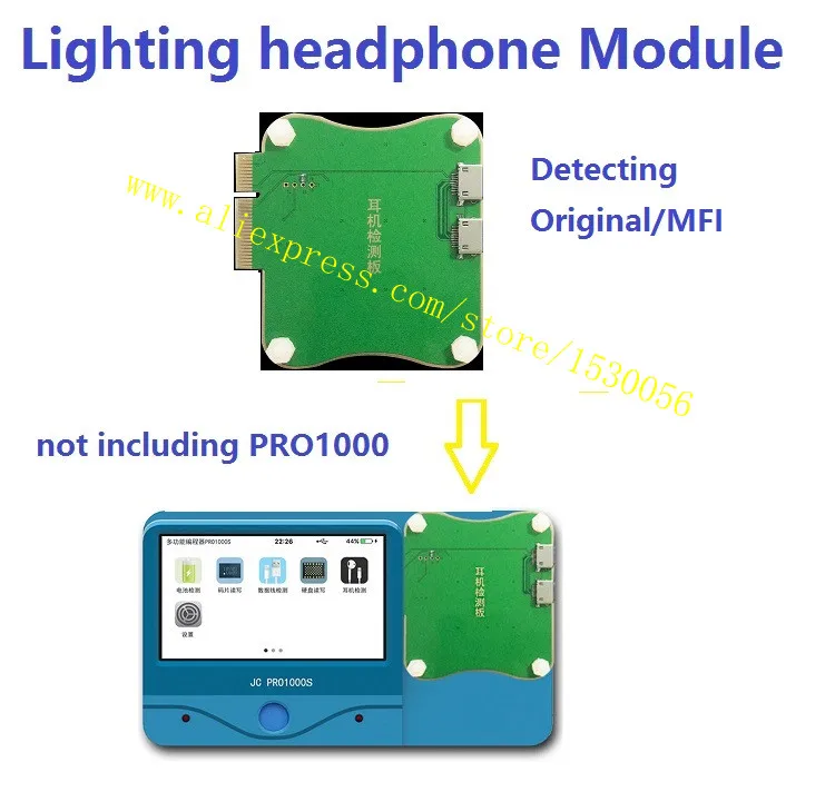 

Lighting headphone Module JC PRO1000S PRO 1000S 1000 S earphone lighting testing Detecting Original/MFI