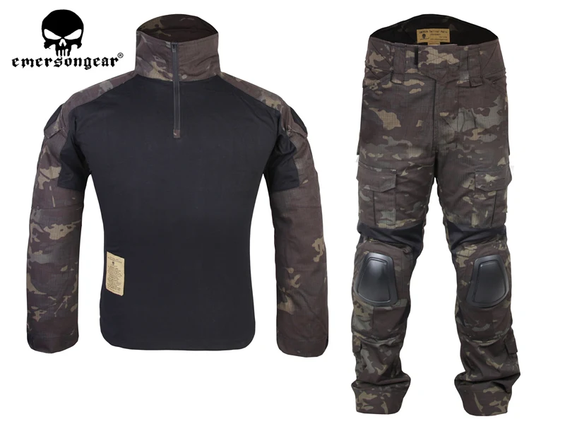 EMERSON Gen2 BDU боевая униформа для страйкбола, тренировок, рубашка и брюки для девочек комплект с Локоть Наколенники костюмы MCBK мультикам черный EM6971