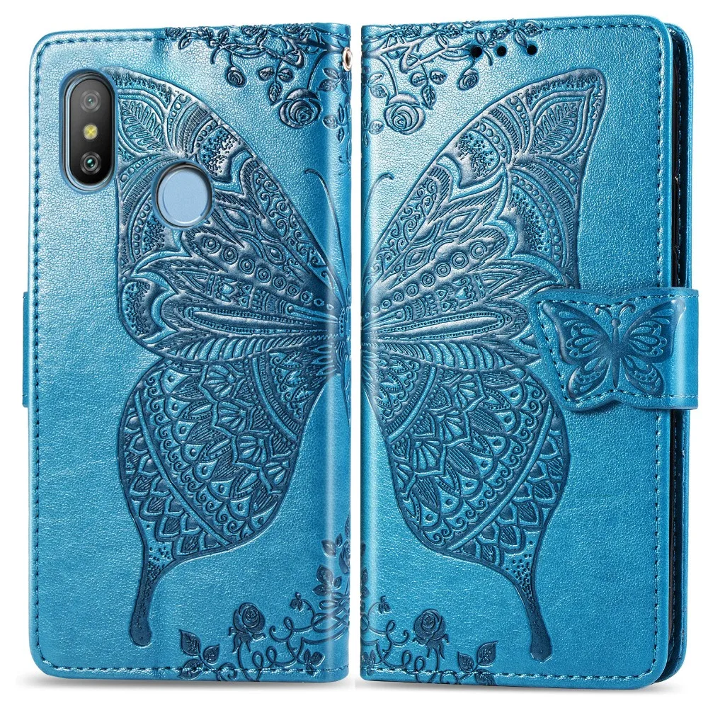 Роскошный кожаный чехол для Xiaomi Mi A2 Lite кошелек флип телефона Redmi глобальной