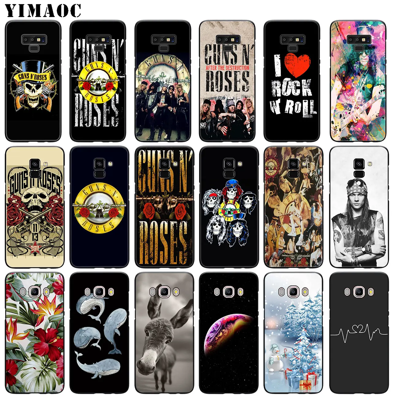 Мягкий силиконовый чехол YIMAOC GUNS N'ROSES Axl для Samsung Galaxy A6 A9 A8 A7 2018 A3 A5 2016 2017 Note 9 8 10 Plus