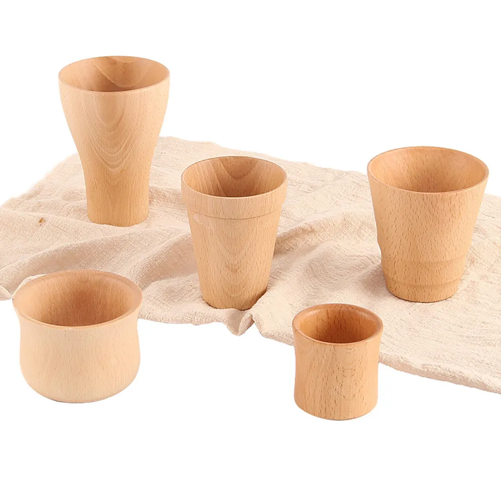 NOOLIM Экологичная 300 мл японская деревянная чашка с защитой от ожогов кофейная для