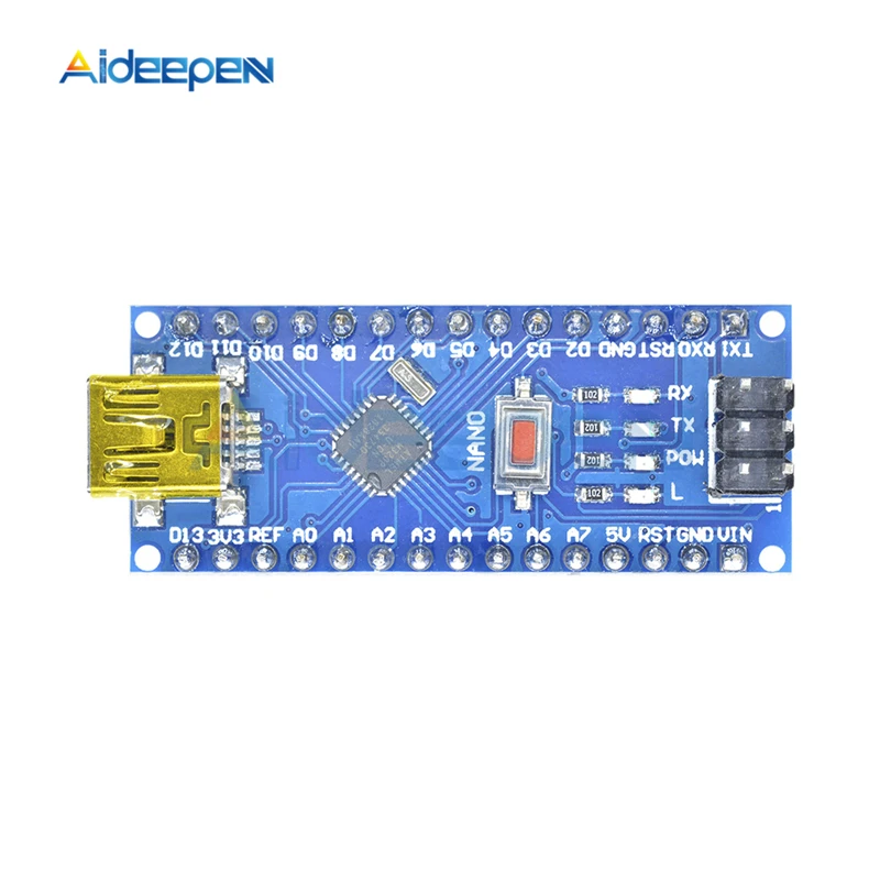 Mini USB CH340 Nano 3,0 ATmega328P ATMEGA328P-AU плата контроллера совместимый для Arduino Nano CH340 драйвер Nano V3.0 ATmega328
