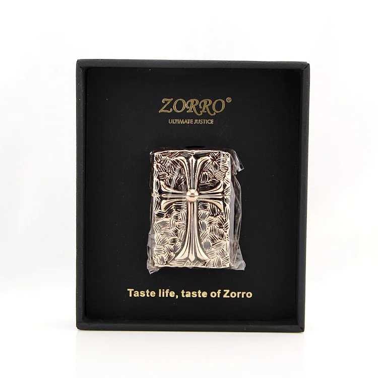 ZORRO Cross Armor резьба газовая зажигалка для сигарет керосин кремневая бензин Винтаж бензин масло бензин многоразового использования