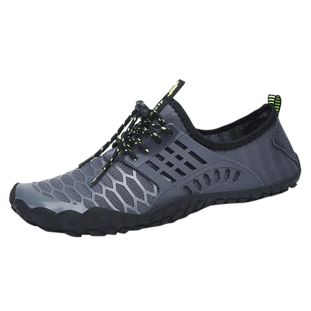 Men Mountaineer Sneaker Soft Swimming Lace Up Hollow Out Solid Blue Black Beach Snorkeling Quick Drying Water Shoes Baskets pour | Спорт и