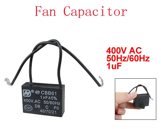 1 мкФ 400VAC 50Hz/60Hz 2 провода КОНДЕНСАТОР электрического вентилятора CBB61 10 шт|capacitor