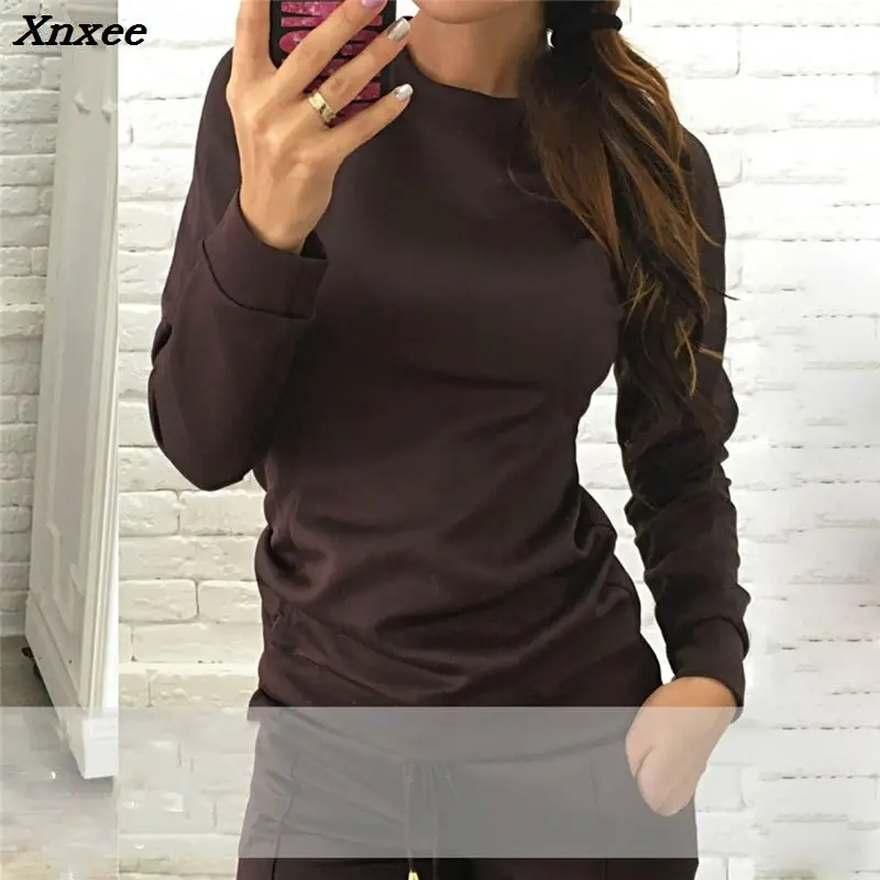 Женский спортивный костюм повседневная спортивная одежда с круглым вырезом и