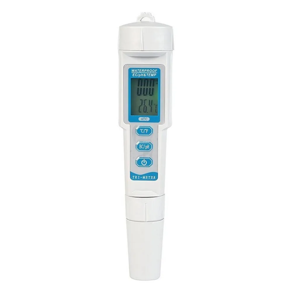 

Портативный измеритель pH PH-983 цифровой ЖК-дисплей PH + EC + TEMP измеритель качества воды в аквариуме тестер кислотности аналитические инструмен...