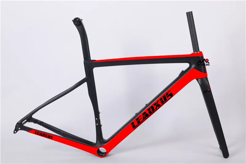 Black LEADXUS CLA550X ультра легкий диск Тормозная карбоновая рама для шоссейного велосипеда T1000 карбоновая рама для шоссейного велосипеда через ось велосипедная углеродная рама - Color: Black