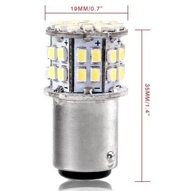 

JX-LCLYL 1pc 1157 BAY15D 1206 50LED Car Tail Stop Brake Reverse Light Bulb White