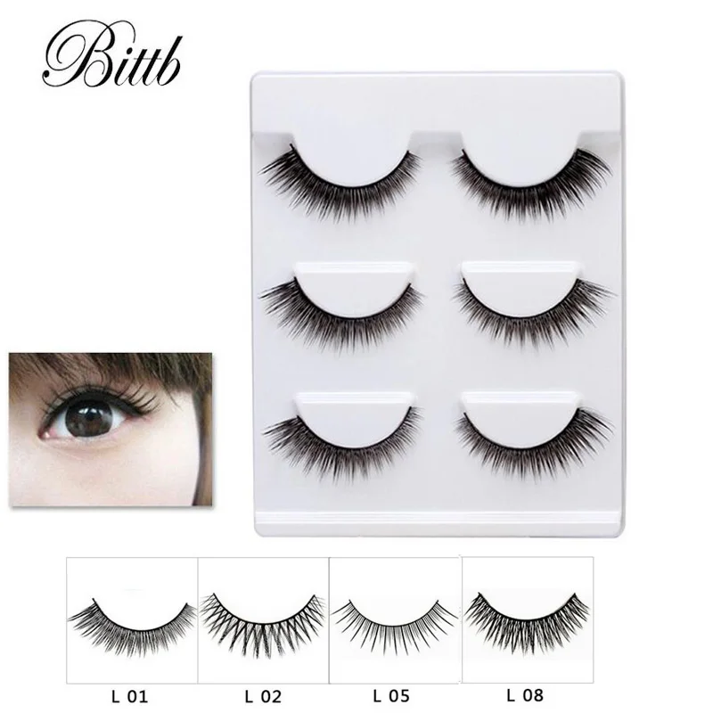 Ресницы Bittb для макияжа объемные Искусственные ресницы увеличения объема глаз 6