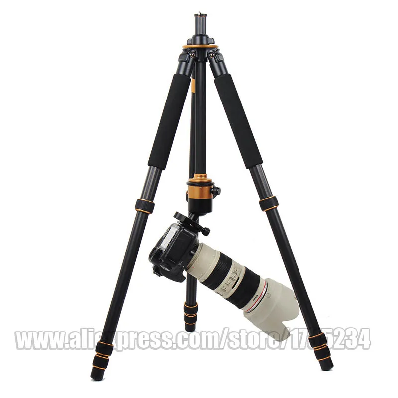 Профессиональный штатив QZSD Q1000c из углеродного волокна с шариковой головкой 45 мм