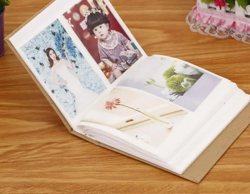 Фотоальбомы Альбом 6 дюймов вставить творческий ребенок рост Семья альбом дети