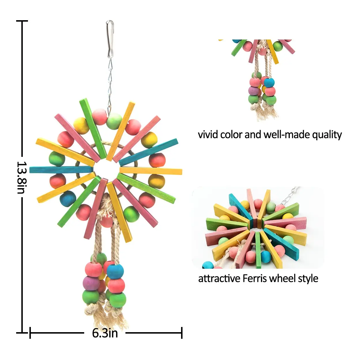 Птичий попугай Жевательная деталь для Conures африканский серый Amazon какаду игрушка